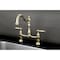 Kingston Brass KS1172AL Heritage Bridge Kitchen Faucet, Polished Brass KS1172AL - alternate 2